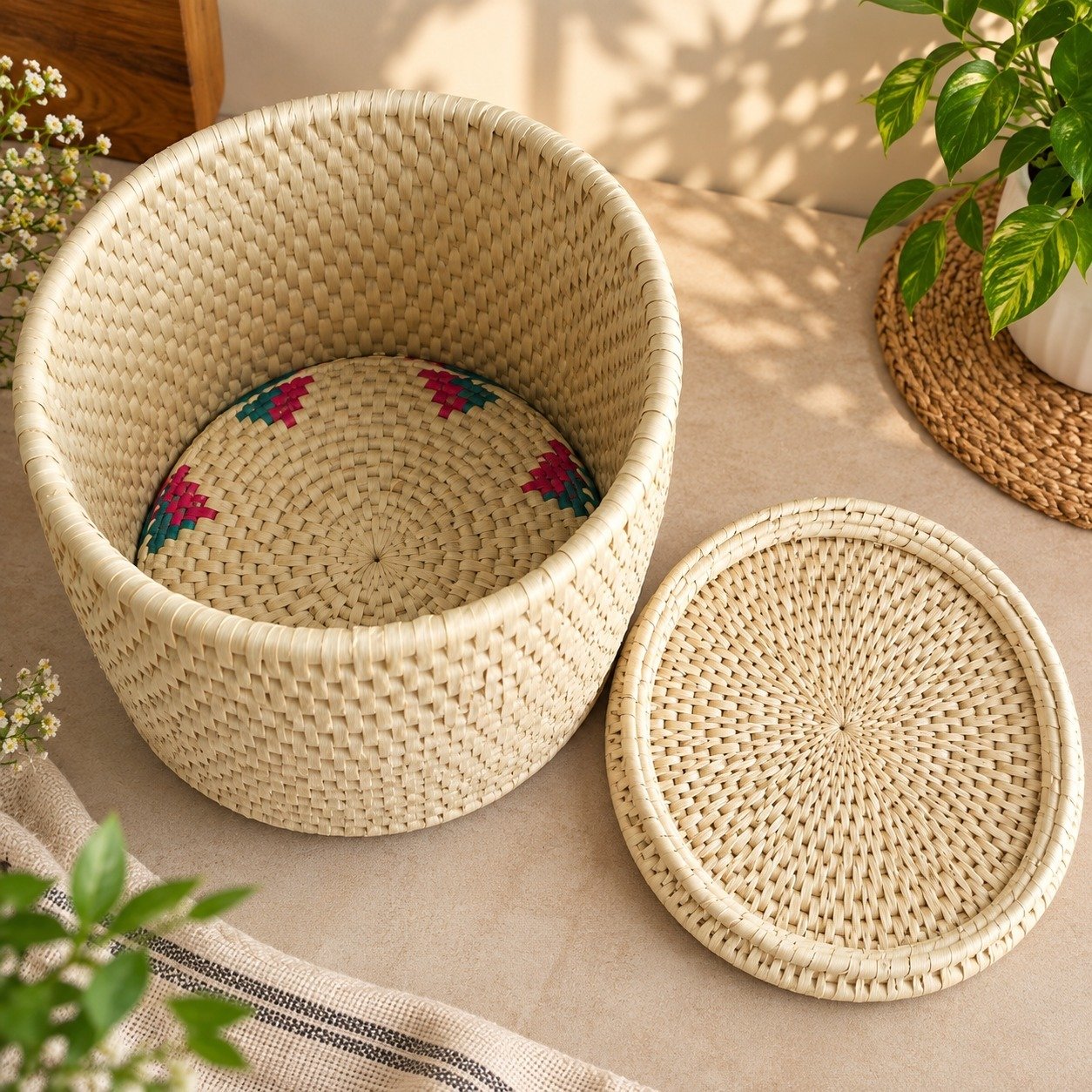 Handcrafted Laundry Storage Basket - Image 3