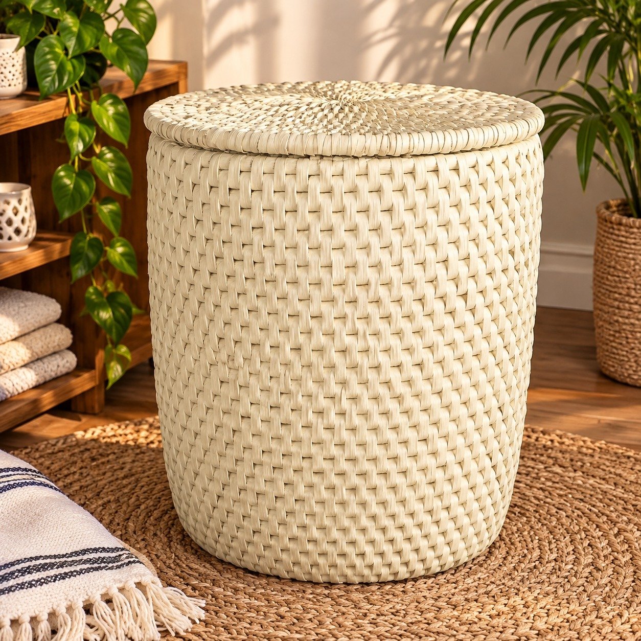 Handcrafted Laundry Storage Basket - Image 2