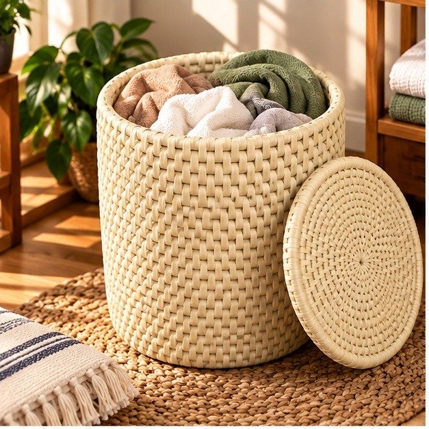 Handcrafted Laundry Storage Basket