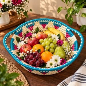 Handcrafted Round Fruit Basket
